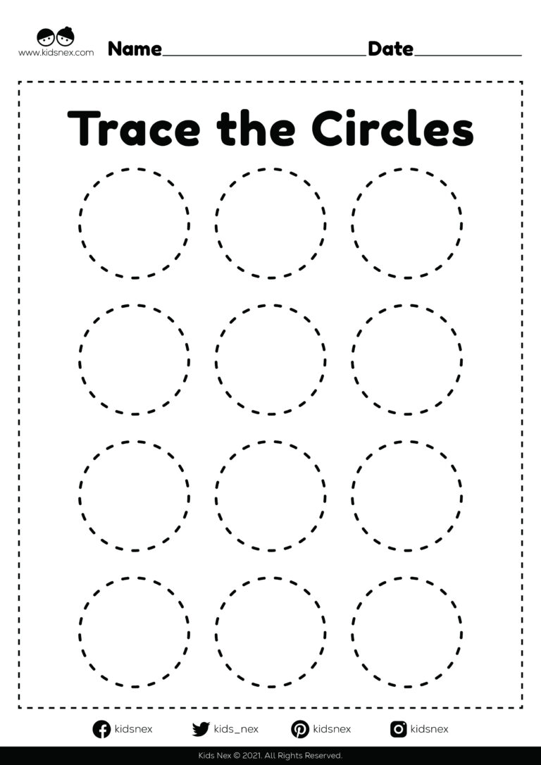 Tracing Circles for Kids - Free PDF Printable