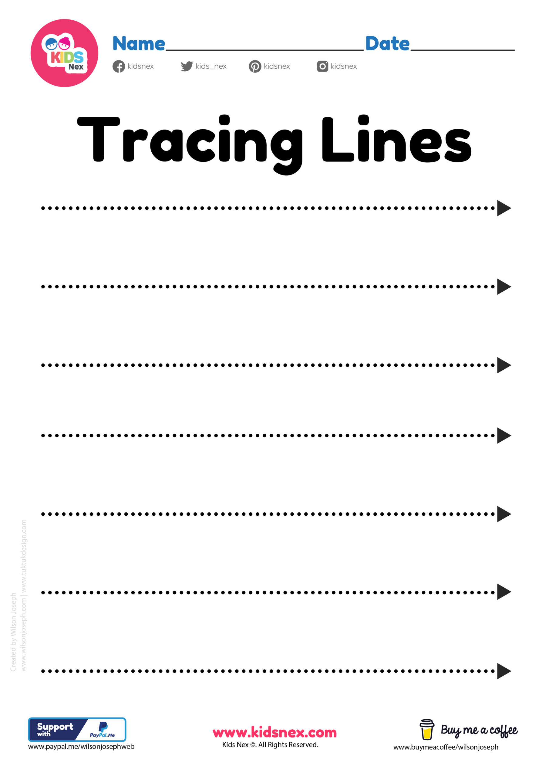 Free Printable Tracing Lines Worksheets Printable Pdf