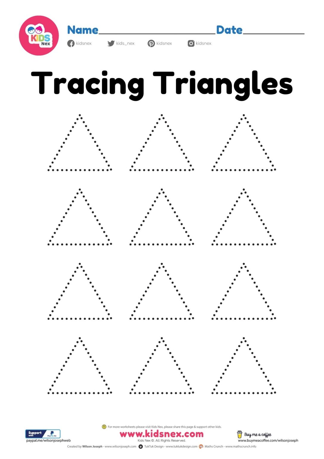 Free Printable Triangle Worksheets - Printable World Holiday