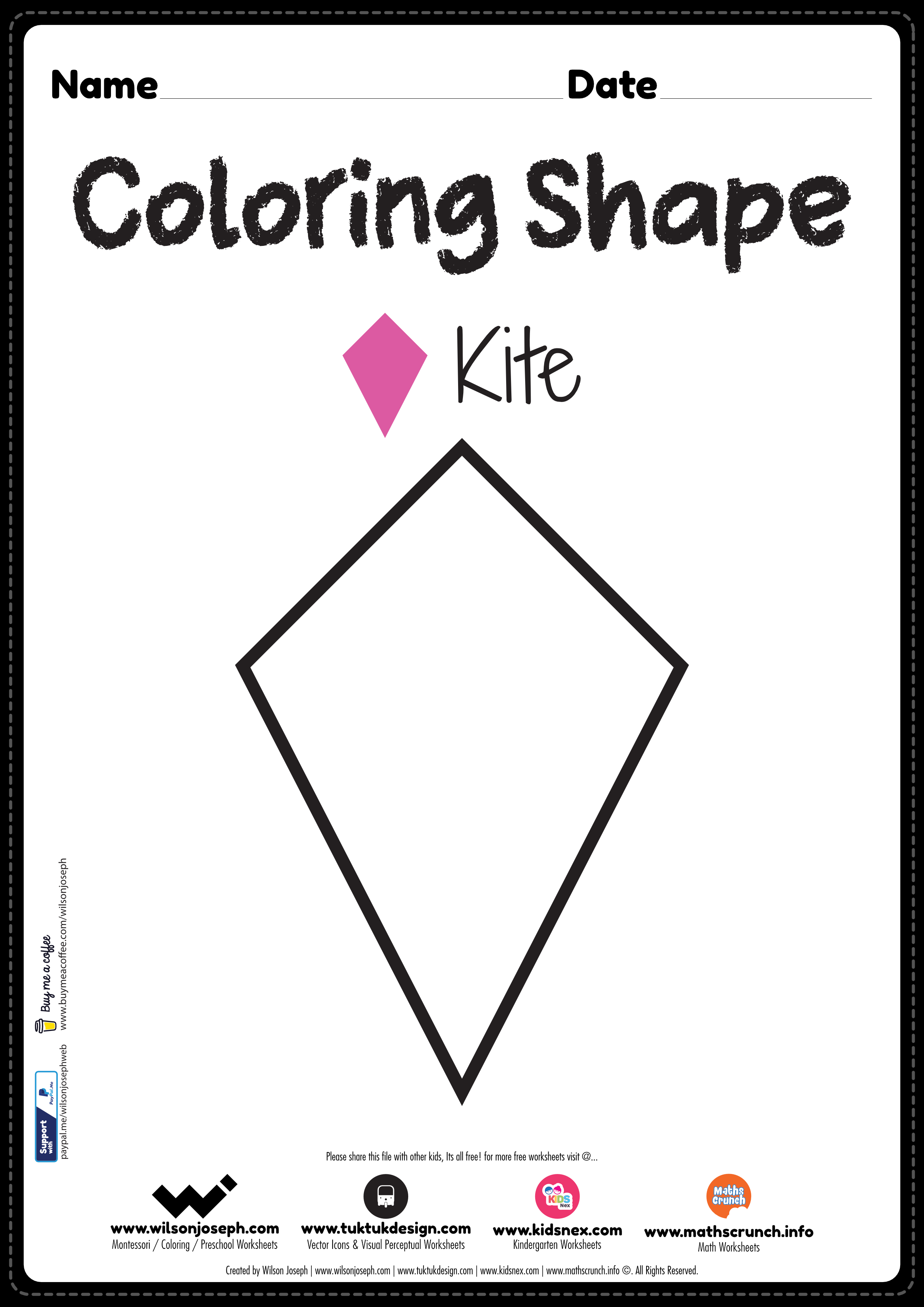 diamond coloring page for kids