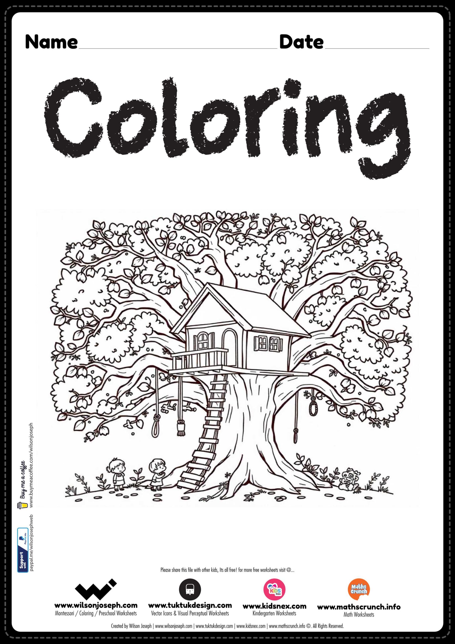 Free Tree Coloring Page