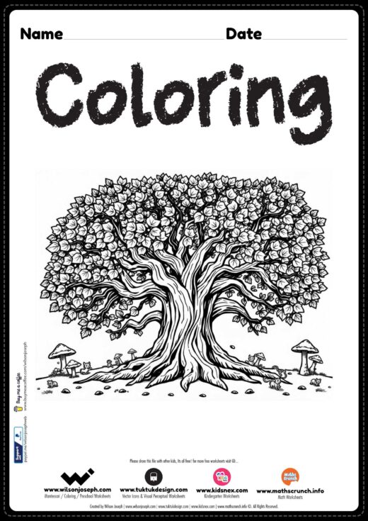 Free Printable Tree Coloring Page