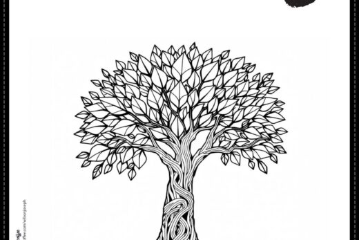 Printable Coloring Page of Tree for Kids - Free PDF